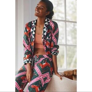 Corinne Lent for Anthropologie Tigress Flannel Pajama Set